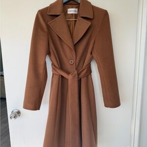 Women Camel Coat size M